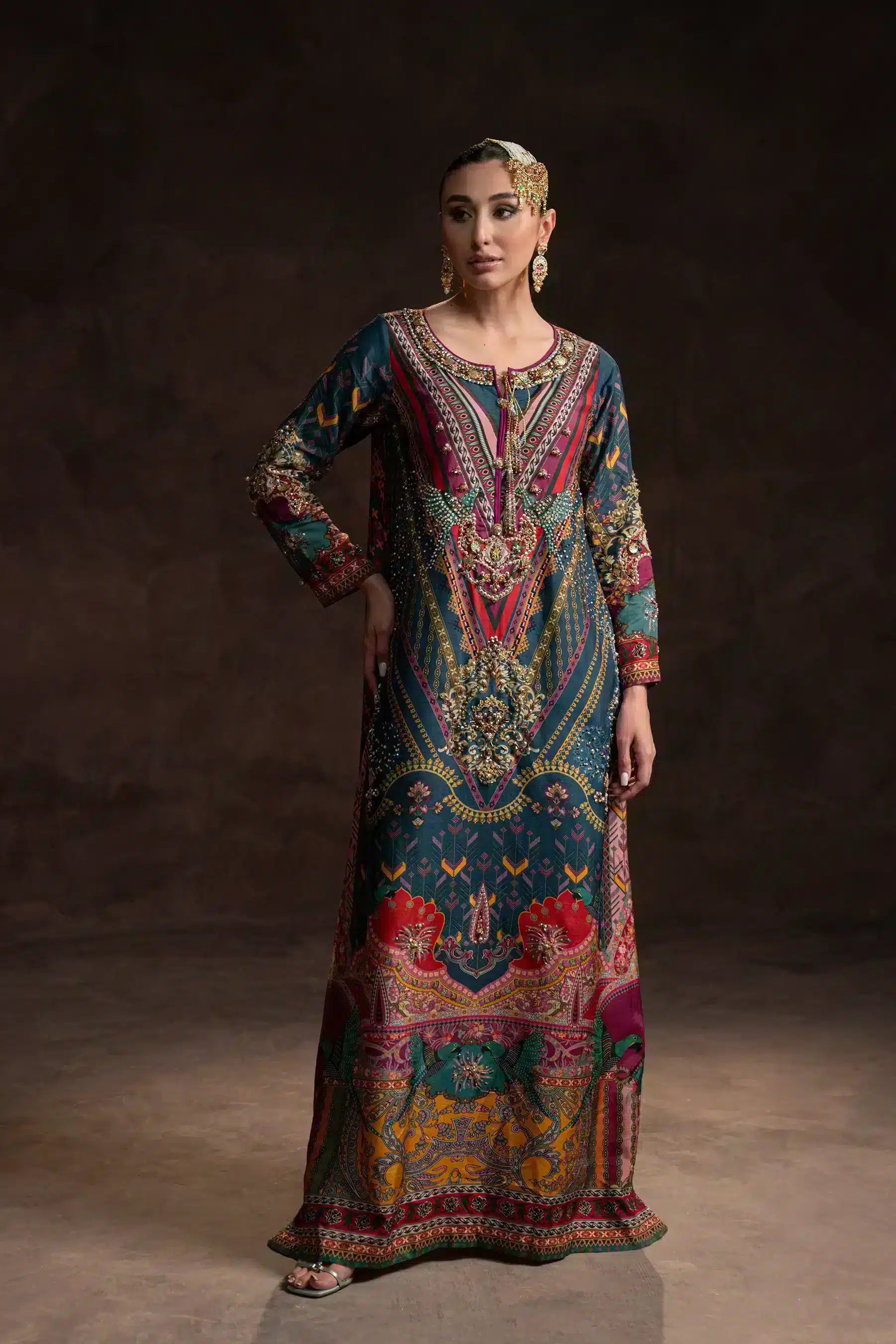 Ammara Khan | Kaftans 23 | BOLD GLAM KAFTAN (D-02) - Khanumjan  Pakistani Clothes and Designer Dresses in UK, USA 