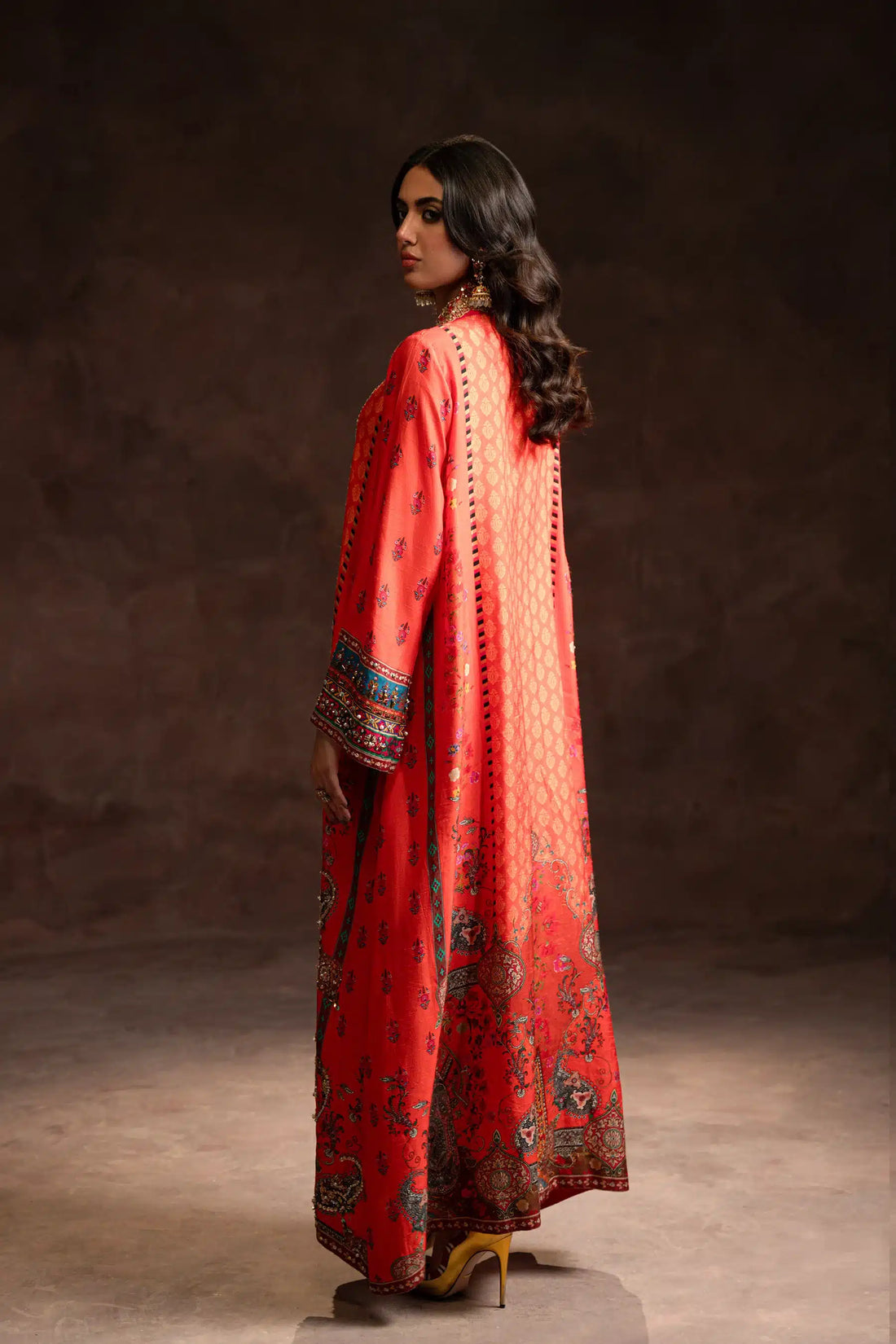 Ammara Khan | Kaftans 23 | FESTIVE ORANGE KAFTAN (D-03) - Khanumjan  Pakistani Clothes and Designer Dresses in UK, USA 