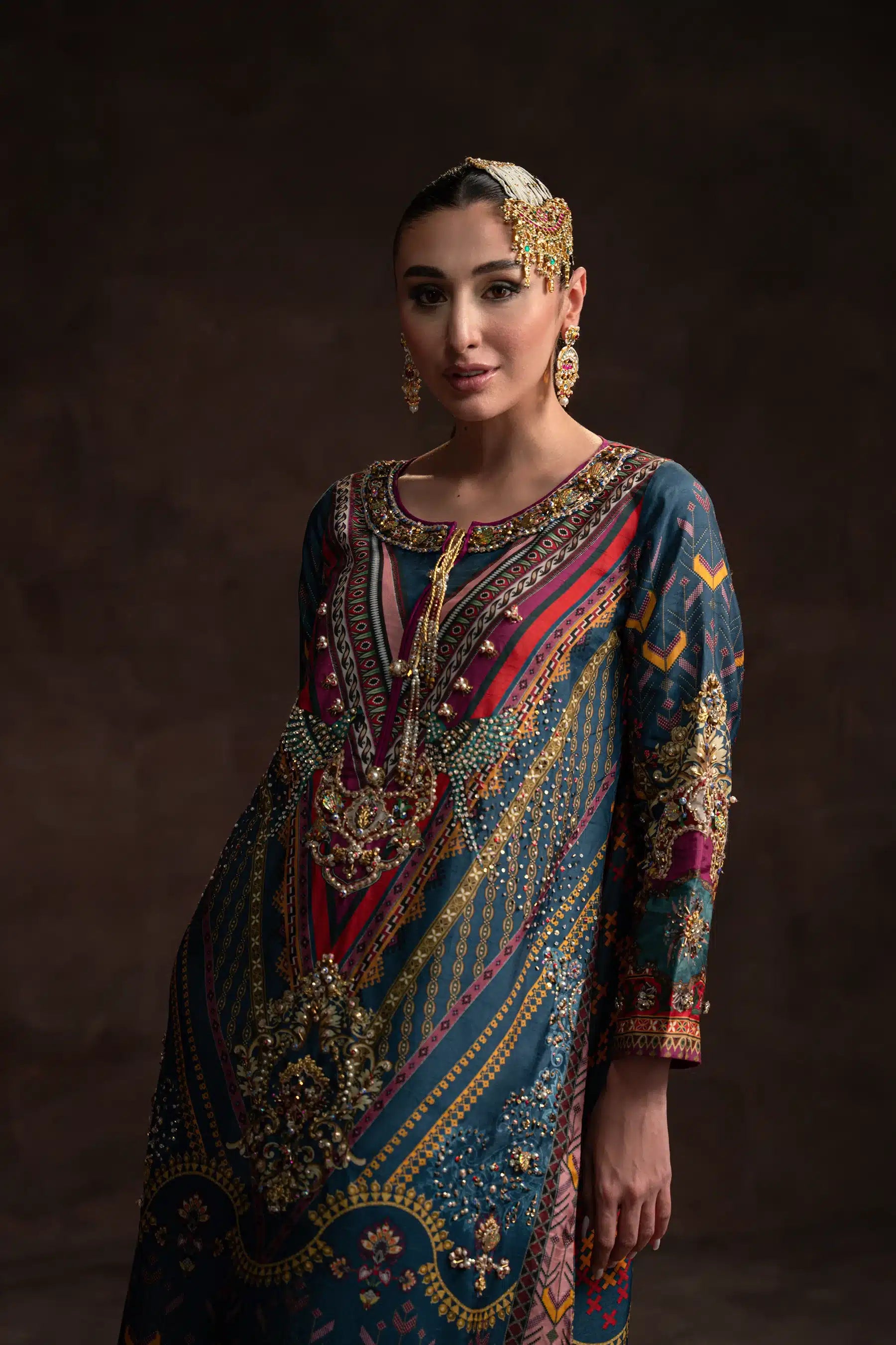 Ammara Khan | Kaftans 23 | BOLD GLAM KAFTAN (D-02) - Khanumjan  Pakistani Clothes and Designer Dresses in UK, USA 