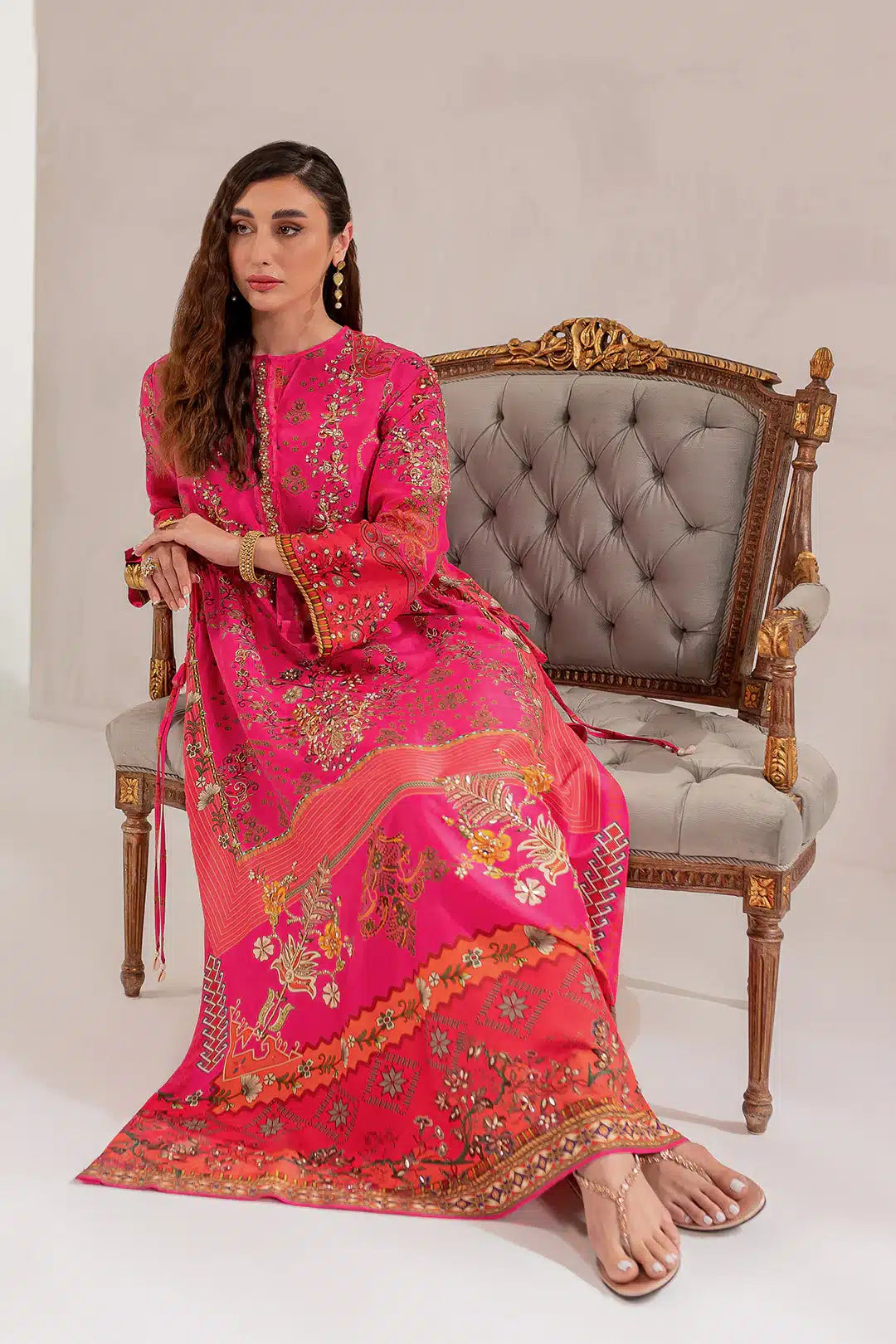 Ammara Khan | Kaftans 23 | CLASSIC SPRING KAFTAN (D-16) - Khanumjan  Pakistani Clothes and Designer Dresses in UK, USA 