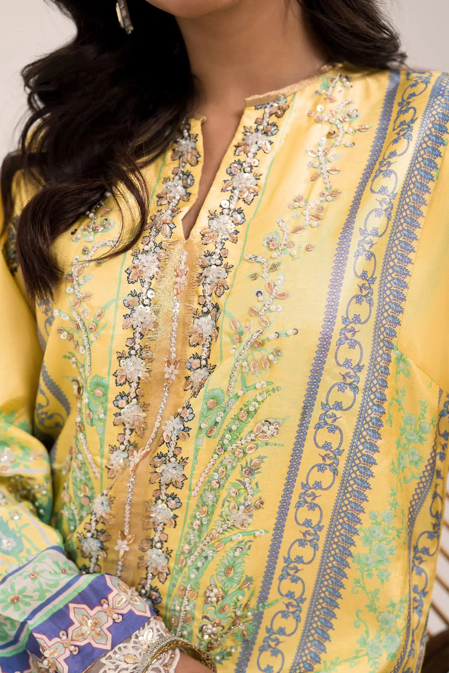 Ammara Khan | Kaftans 23 | SUMMER DREAM (D-01) - Khanumjan  Pakistani Clothes and Designer Dresses in UK, USA 