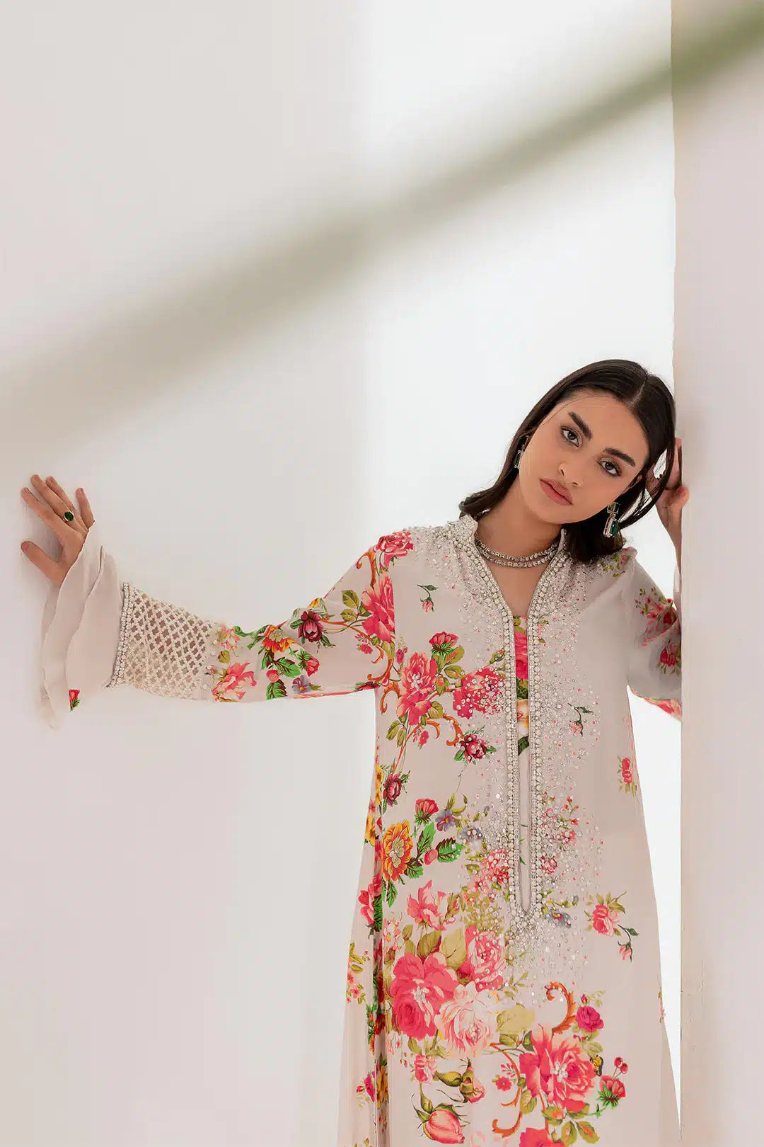 Ammara Khan | Kaftans 23 | SHIMMERING MULTI KAFTAN (D-19) - Khanumjan  Pakistani Clothes and Designer Dresses in UK, USA 