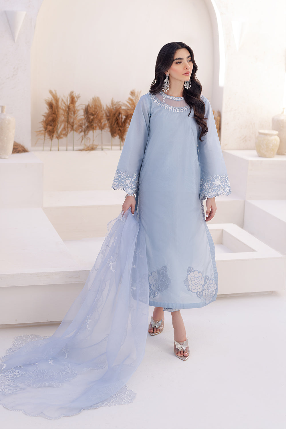 Azure | Ensembles Embroidered Formals | Ashen Grace - Khanumjan  Pakistani Clothes and Designer Dresses in UK, USA 