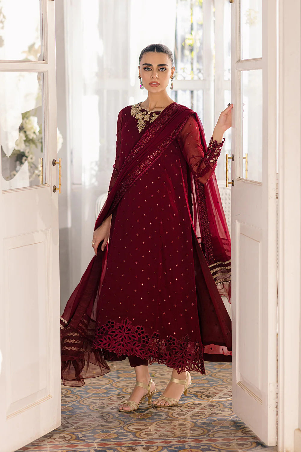 Azure | Ensembles Embroidered Formals | Garnet Glam - Khanumjan  Pakistani Clothes and Designer Dresses in UK, USA 