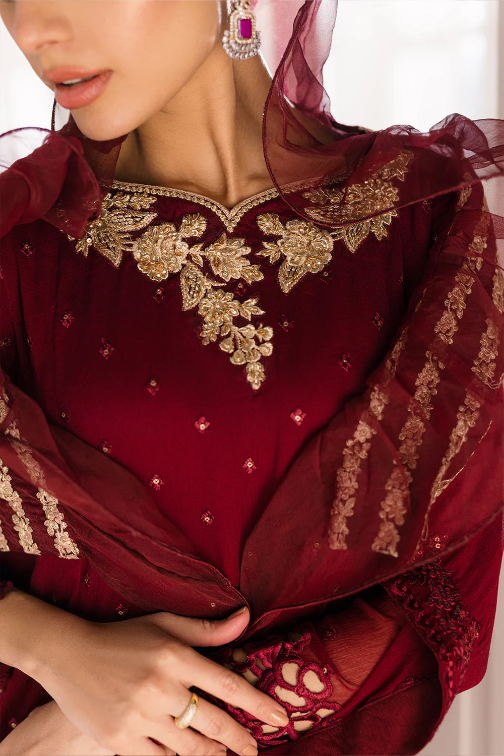 Azure | Ensembles Embroidered Formals | Garnet Glam - Khanumjan  Pakistani Clothes and Designer Dresses in UK, USA 