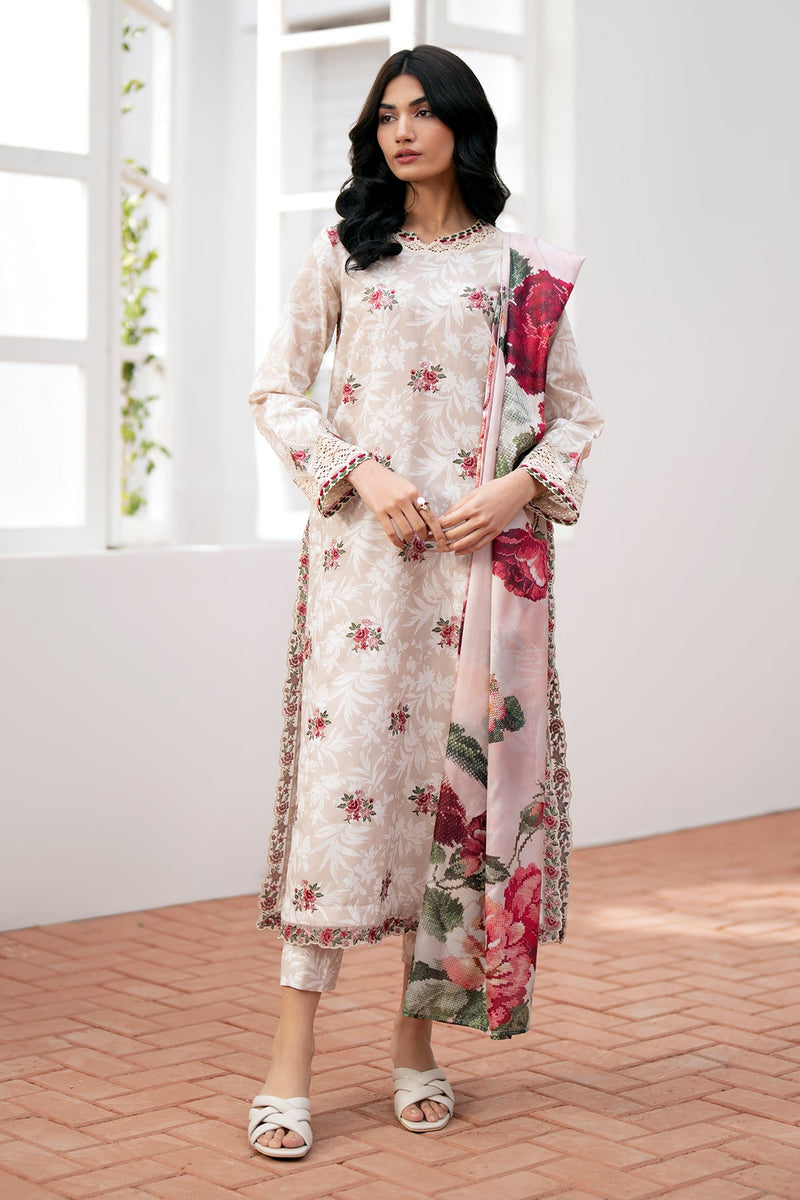 Baroque | Lawn Collection 24 | UF-535 - Khanumjan  Pakistani Clothes and Designer Dresses in UK, USA 