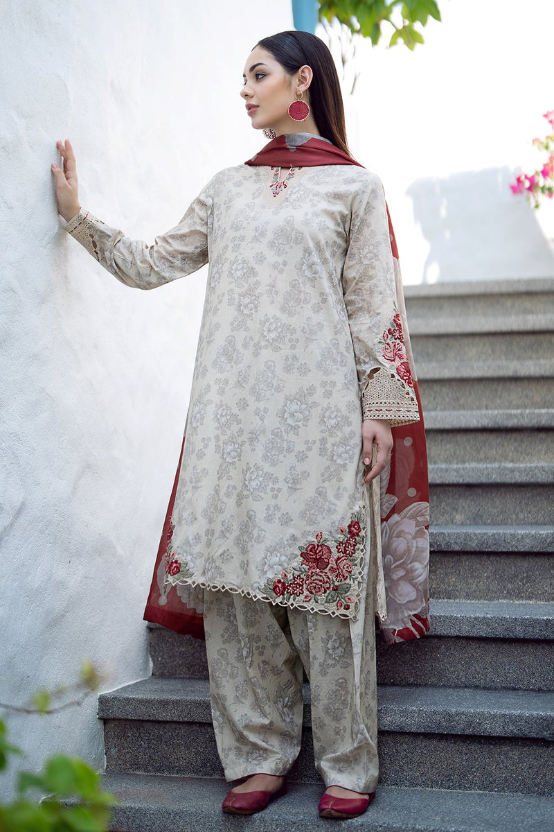 Baroque | Lawn Collection 24 | UF-549 - Khanumjan  Pakistani Clothes and Designer Dresses in UK, USA 