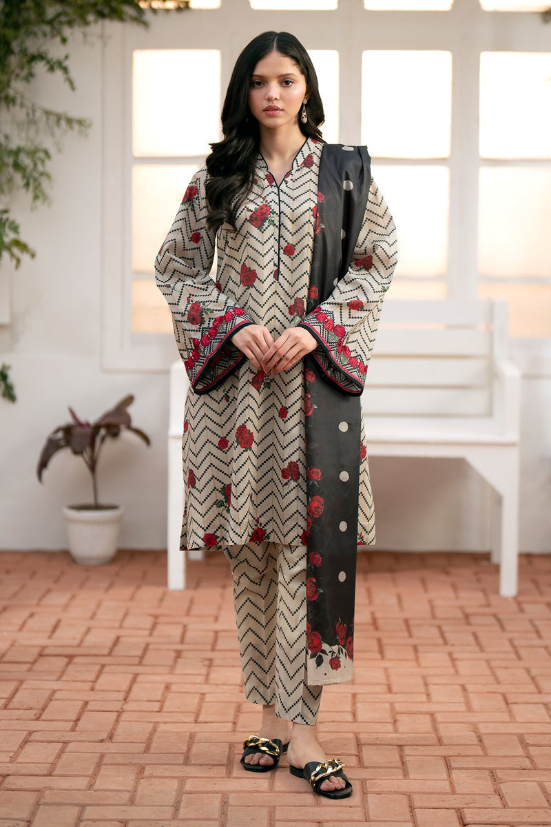 Baroque | Lawn Collection 24 | UF-539 - Khanumjan  Pakistani Clothes and Designer Dresses in UK, USA 