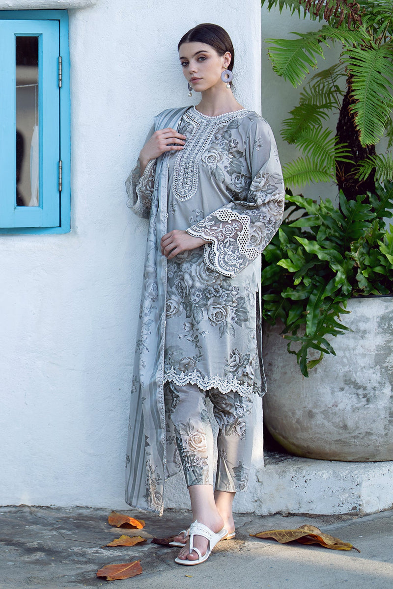 Baroque | Lawn Collection 24 | UF-557 - Khanumjan  Pakistani Clothes and Designer Dresses in UK, USA 