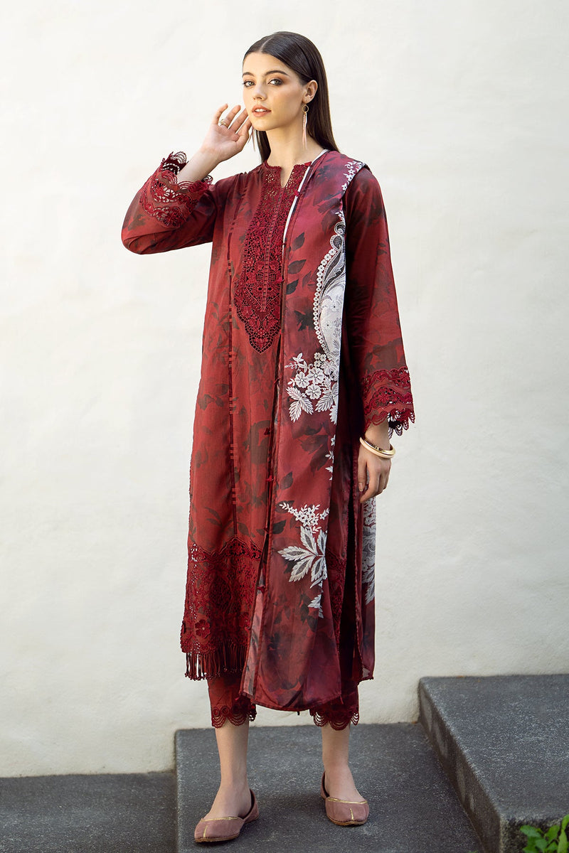 Baroque | Lawn Collection 24 | UF-545 - Khanumjan  Pakistani Clothes and Designer Dresses in UK, USA 