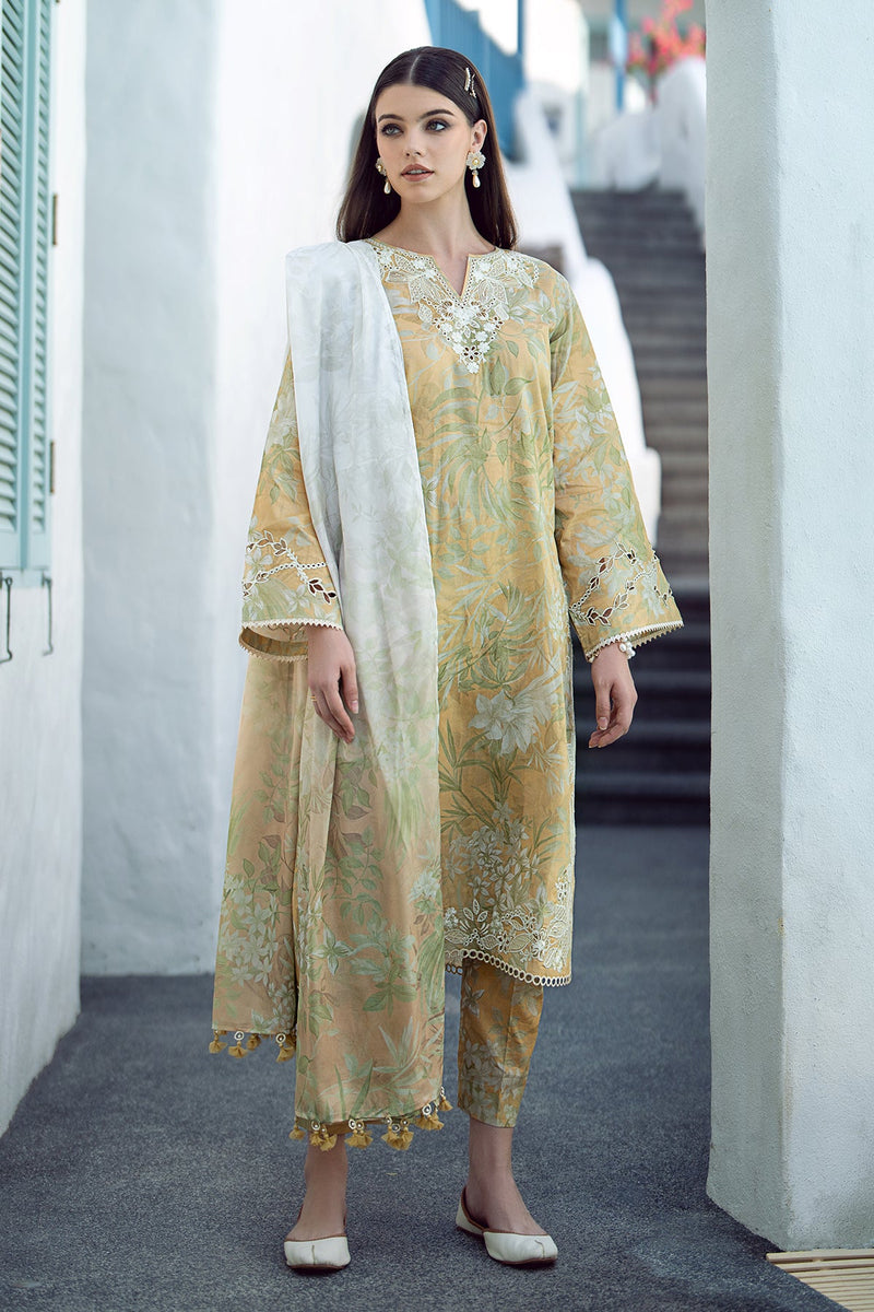 Baroque | Lawn Collection 24 | UF-542 - Khanumjan  Pakistani Clothes and Designer Dresses in UK, USA 