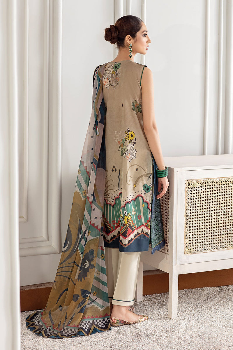 Baroque | Lawn Collection 24 | FL21-D1 - Khanumjan  Pakistani Clothes and Designer Dresses in UK, USA 