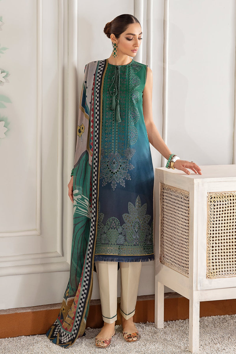 Baroque | Lawn Collection 24 | FL21-D1 - Khanumjan  Pakistani Clothes and Designer Dresses in UK, USA 