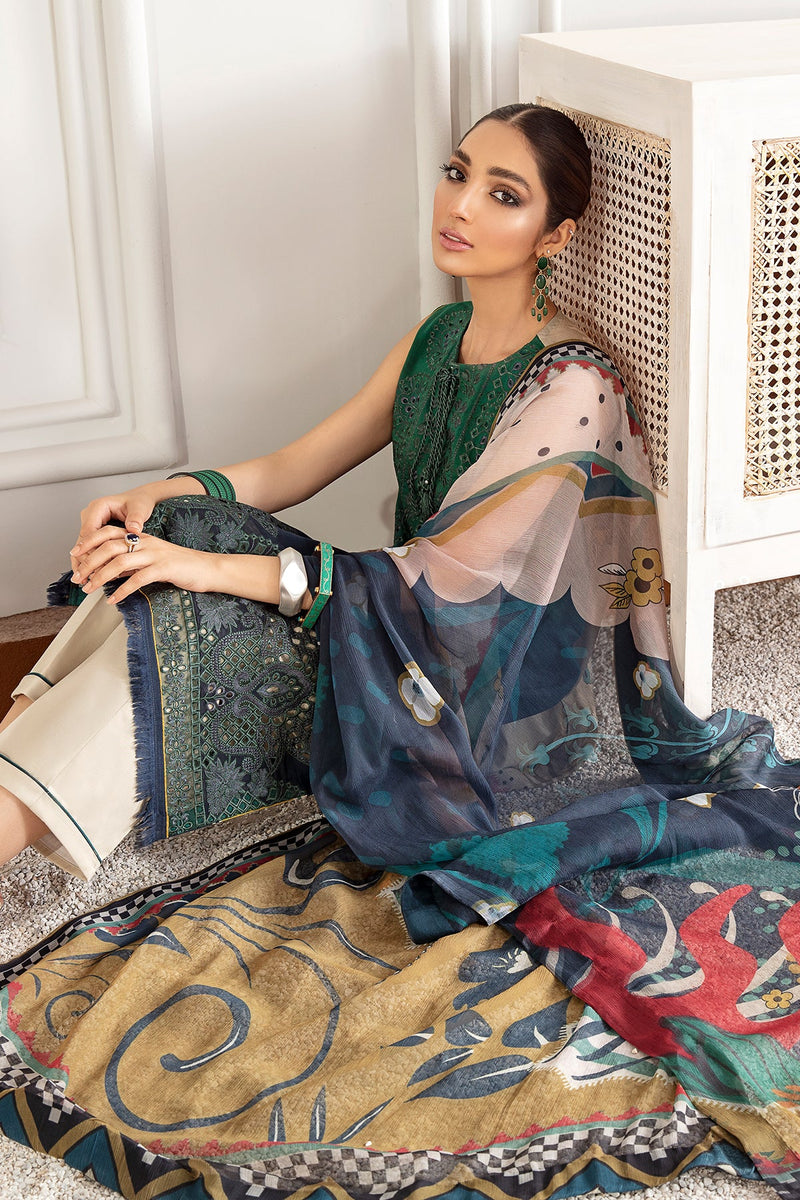 Baroque | Lawn Collection 24 | FL21-D1 - Khanumjan  Pakistani Clothes and Designer Dresses in UK, USA 