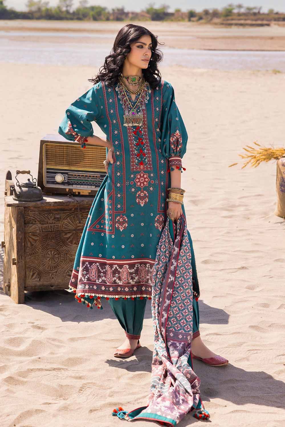 Gul Ahmed | Ajrak Kahani | CL-42115 - Khanumjan  Pakistani Clothes and Designer Dresses in UK, USA 