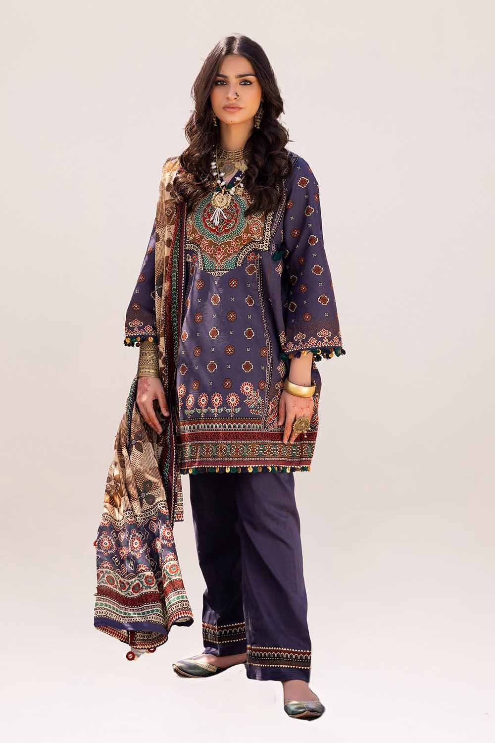 Gul Ahmed | Ajrak Kahani | CL-42118 - Khanumjan  Pakistani Clothes and Designer Dresses in UK, USA 