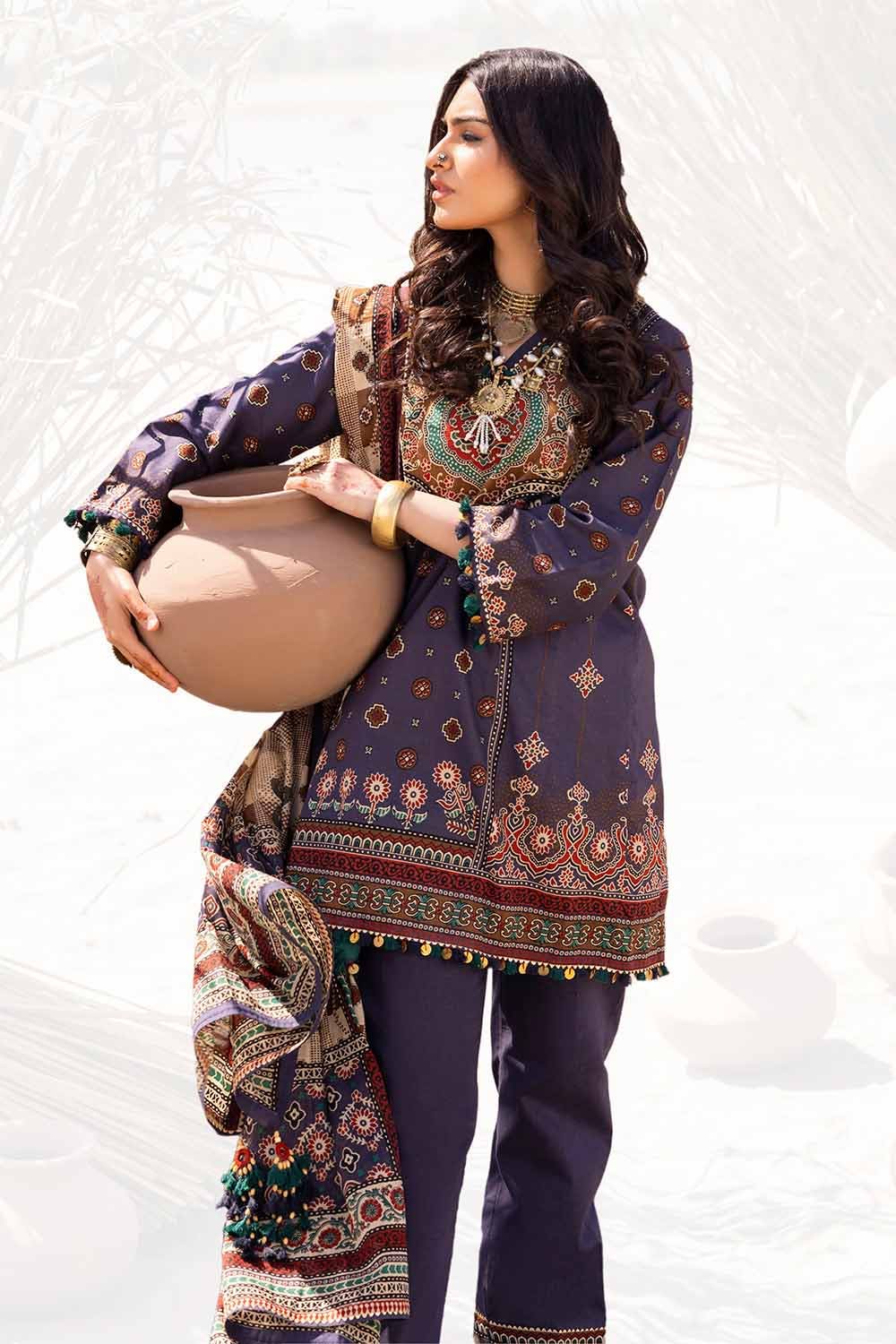 Gul Ahmed | Ajrak Kahani | CL-42118 - Khanumjan  Pakistani Clothes and Designer Dresses in UK, USA 