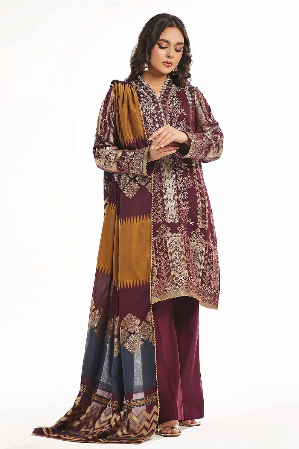 Gul Ahmed | Special Jacquard Collection | CLF-42022 A - Khanumjan  Pakistani Clothes and Designer Dresses in UK, USA 