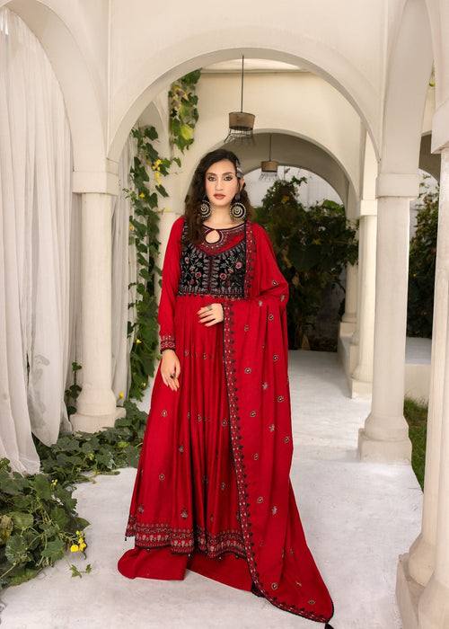 Meem | Winter Collection | RED (KARANDI)