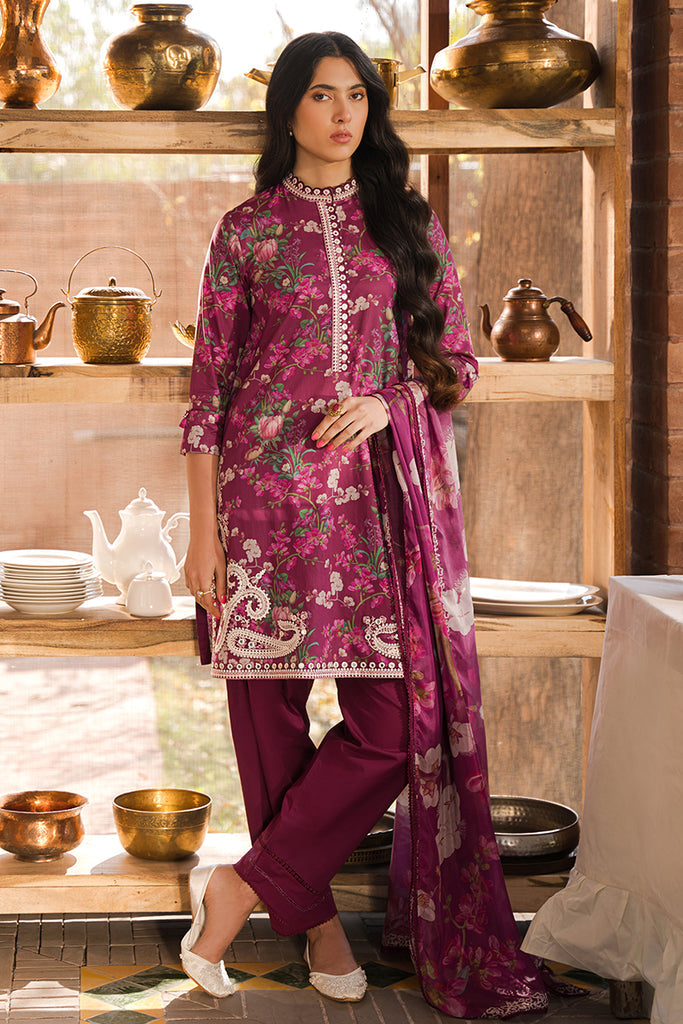 Cross Stitch | Eid Lawn 24 | IRIS MAUVE - Khanumjan  Pakistani Clothes and Designer Dresses in UK, USA 