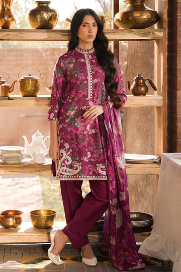 Cross Stitch | Eid Lawn 24 | IRIS MAUVE - Khanumjan  Pakistani Clothes and Designer Dresses in UK, USA 