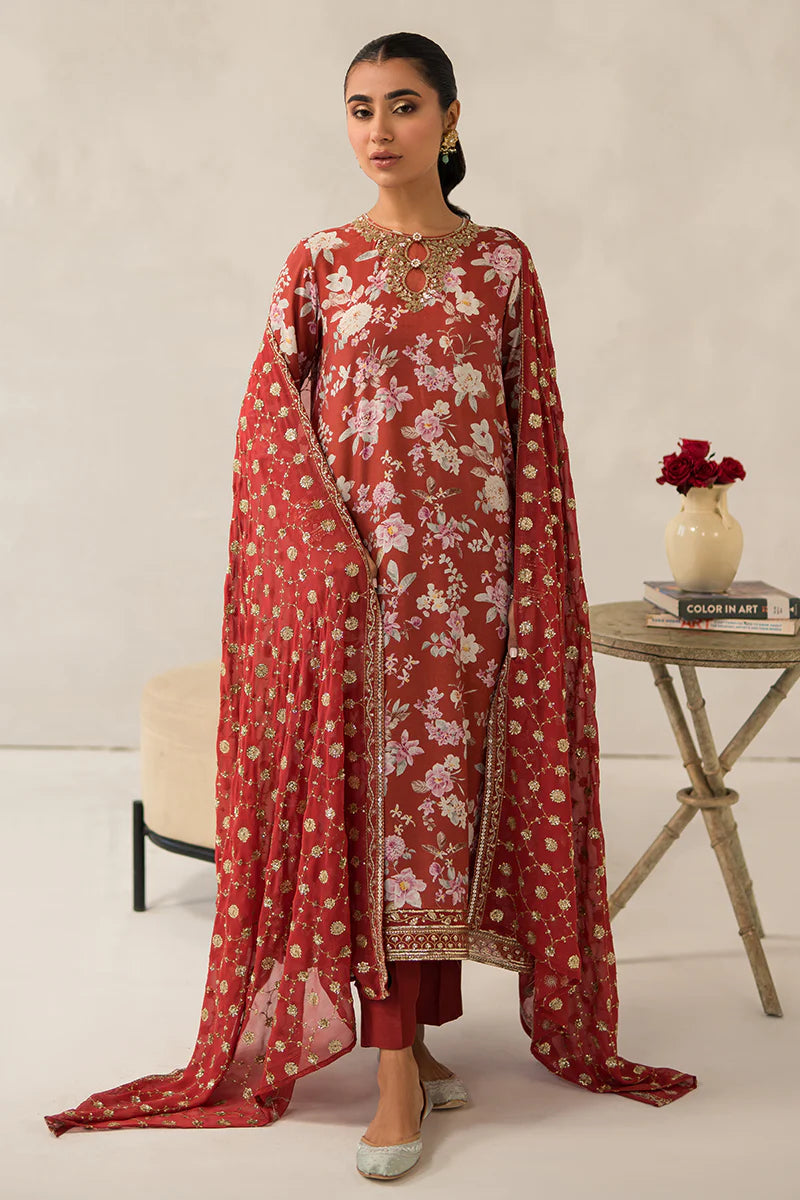 Cross Stitch | Luxe Atelier 24 | Crimson Glow - Khanumjan  Pakistani Clothes and Designer Dresses in UK, USA 