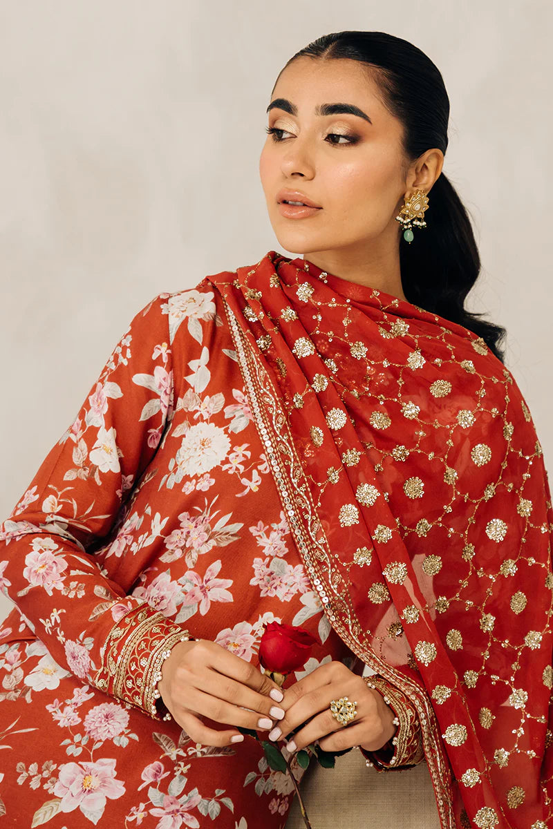 Cross Stitch | Luxe Atelier 24 | Crimson Glow - Khanumjan  Pakistani Clothes and Designer Dresses in UK, USA 