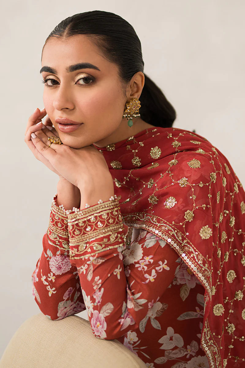 Cross Stitch | Luxe Atelier 24 | Crimson Glow - Khanumjan  Pakistani Clothes and Designer Dresses in UK, USA 