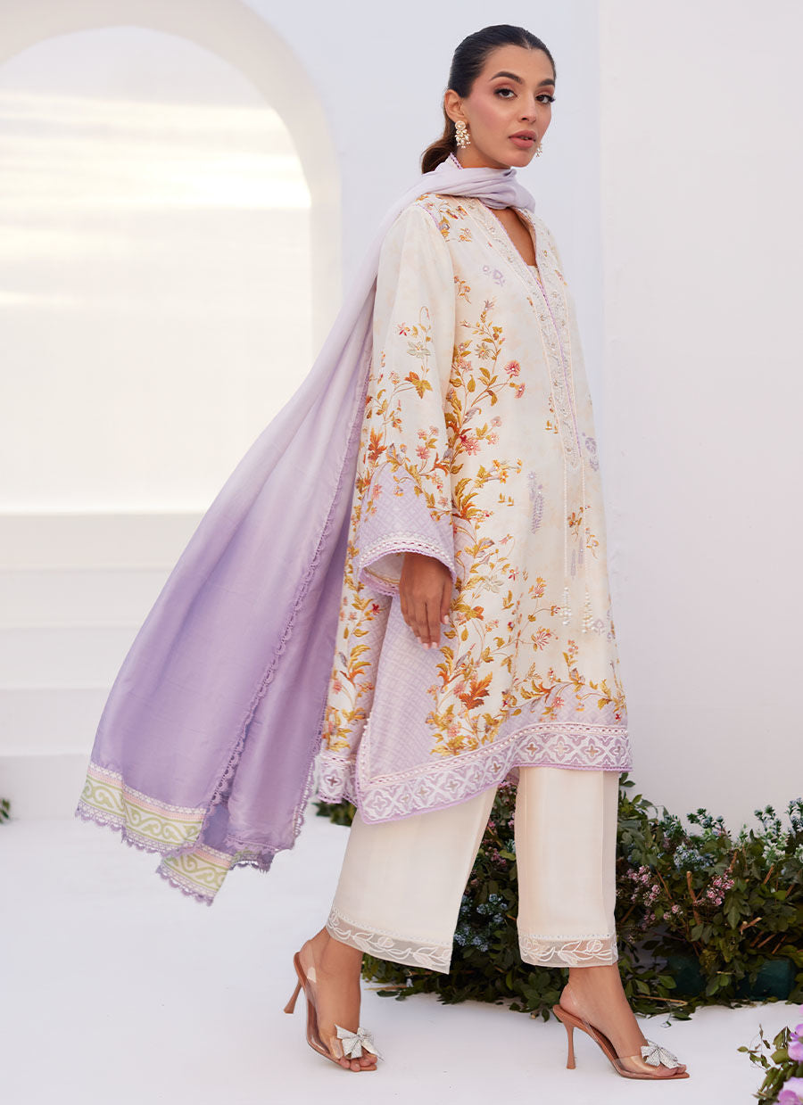 Farah Talib Aziz | Zaza Prints 24 | AMETHYST TRELLIS SHIRT AND DUPATTA - Khanumjan  Pakistani Clothes and Designer Dresses in UK, USA 