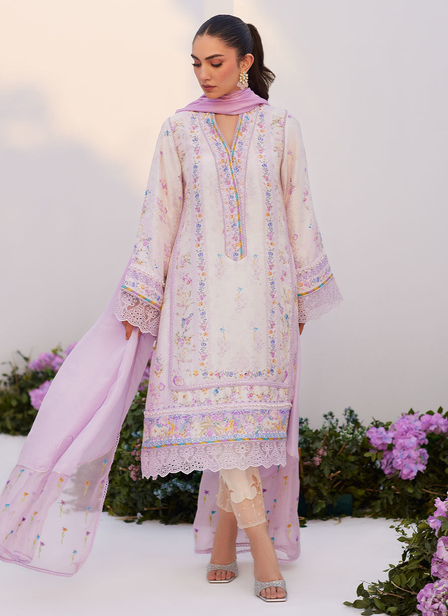 Farah Talib Aziz | Zaza Prints 24 | HEATHER LAVENDER SHIRT AND DUPATTA - Khanumjan  Pakistani Clothes and Designer Dresses in UK, USA 