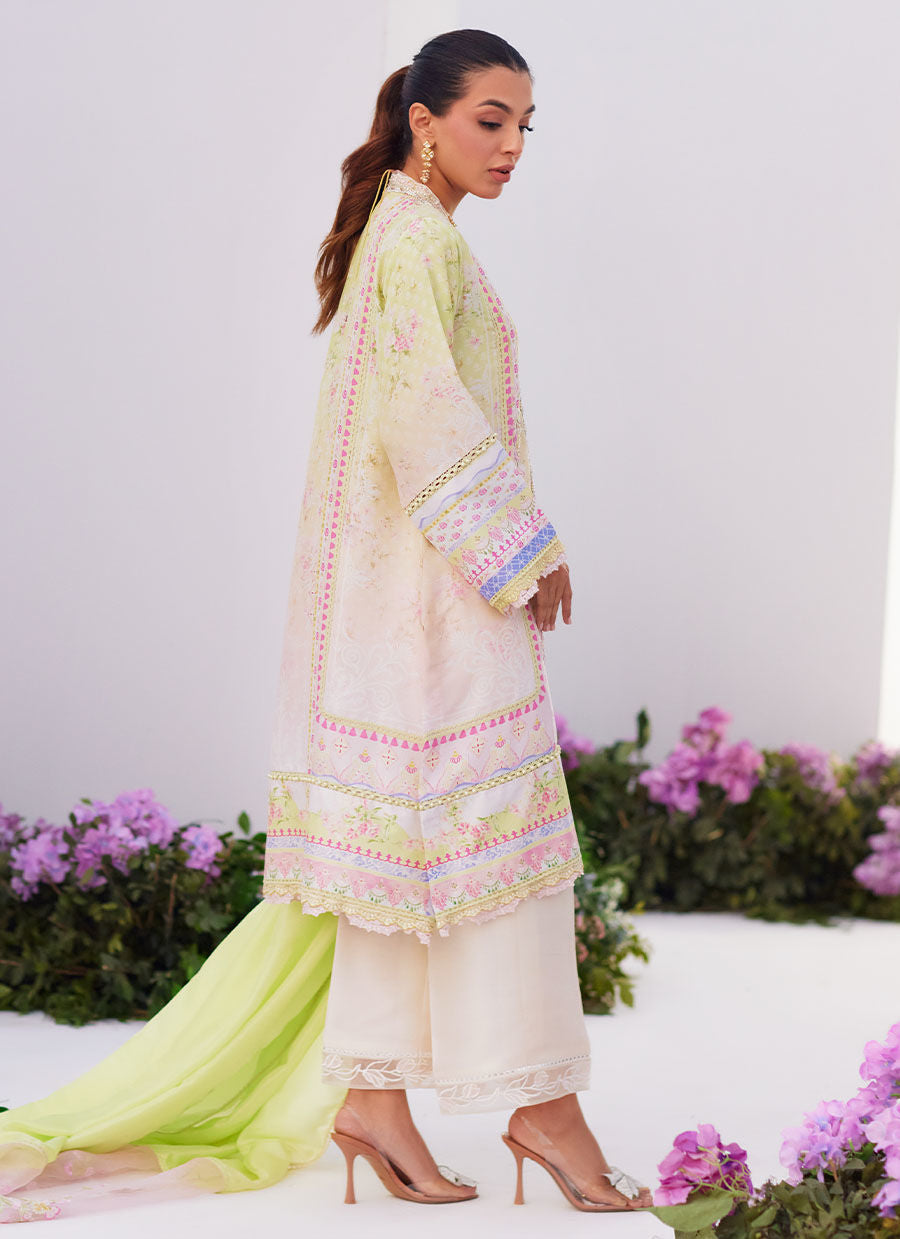 Farah Talib Aziz | Zaza Prints 24 | PEAR OMBRÈ SHIRT AND DUPATTA - Khanumjan  Pakistani Clothes and Designer Dresses in UK, USA 