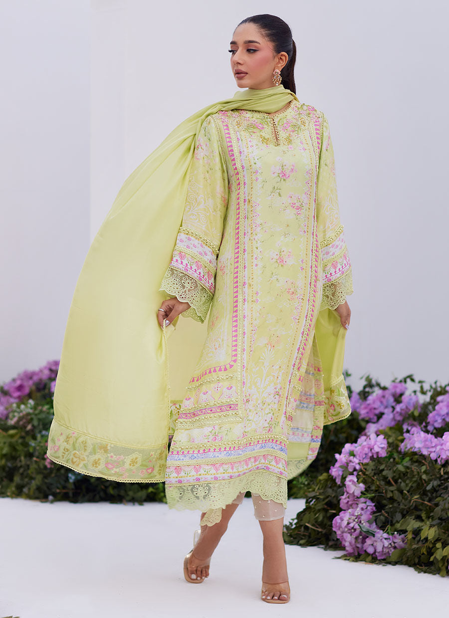 Farah Talib Aziz | Zaza Prints 24 | KELLY LIME SHIRT AND DUPATTA - Khanumjan  Pakistani Clothes and Designer Dresses in UK, USA 