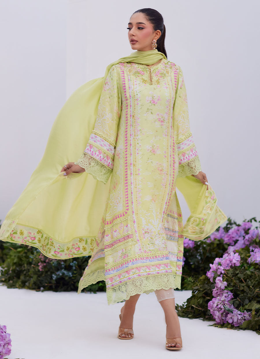 Farah Talib Aziz | Zaza Prints 24 | KELLY LIME SHIRT AND DUPATTA - Khanumjan  Pakistani Clothes and Designer Dresses in UK, USA 