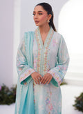 Farah Talib Aziz | Zaza Prints 24 | CYAN OMBRE SHIRT AND DUPATTA - Khanumjan  Pakistani Clothes and Designer Dresses in UK, USA 