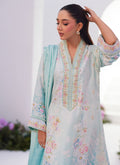 Farah Talib Aziz | Zaza Prints 24 | CYAN OMBRE SHIRT AND DUPATTA - Khanumjan  Pakistani Clothes and Designer Dresses in UK, USA 