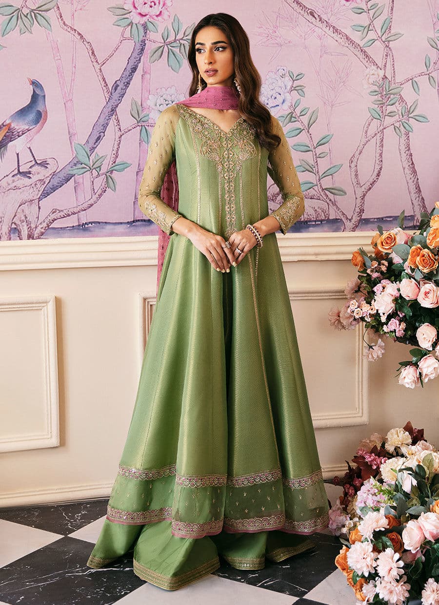 Farah Talib Aziz | Mayna Festive Luxe | ANISA APPLE GREEN - Khanumjan  Pakistani Clothes and Designer Dresses in UK, USA 