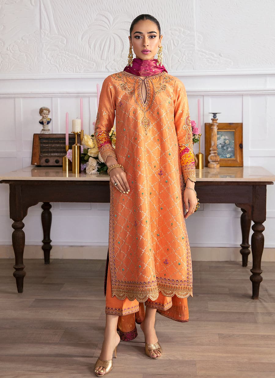 Farah Talib Aziz | Mayna Festive Luxe | ALEEN APRICOT - Khanumjan  Pakistani Clothes and Designer Dresses in UK, USA 