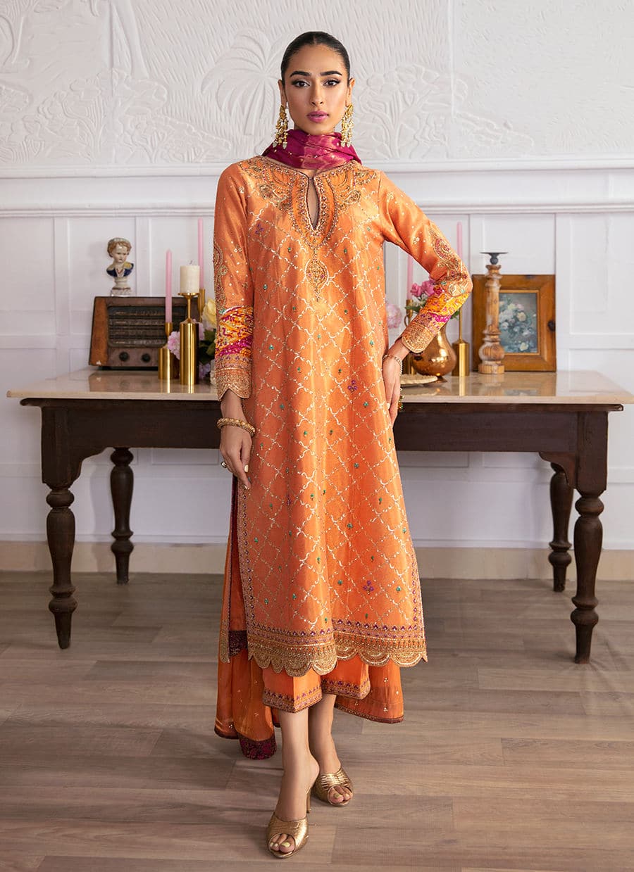 Farah Talib Aziz | Mayna Festive Luxe | ALEEN APRICOT - Khanumjan  Pakistani Clothes and Designer Dresses in UK, USA 