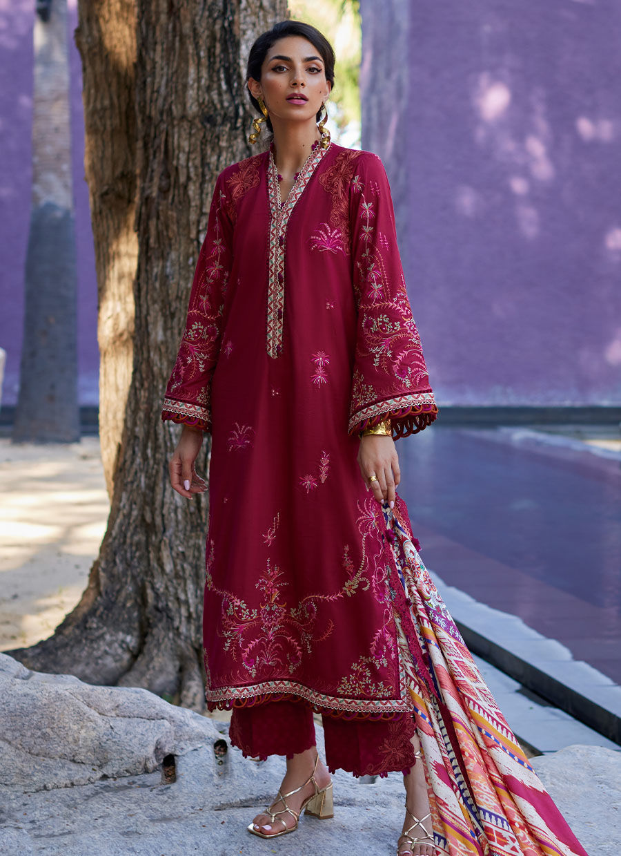 Farah Talib Aziz | Suay Lawn 24 | ENZO RED - Khanumjan  Pakistani Clothes and Designer Dresses in UK, USA 