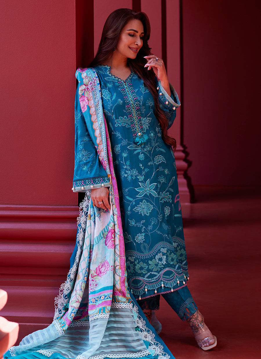 Farah Talib Aziz | Suay Lawn 24 | MOANNA TEAL - Khanumjan  Pakistani Clothes and Designer Dresses in UK, USA 