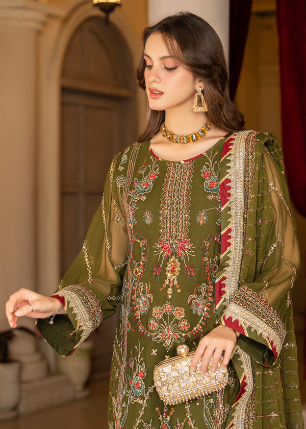 Strawberry | Rimjhim Chiffon Collection | FLS-RJ-002 - Khanumjan  Pakistani Clothes and Designer Dresses in UK, USA 