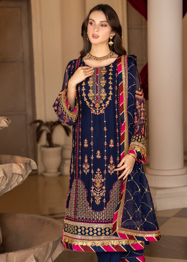 Strawberry | Rimjhim Chiffon Collection | FLS-RJ-005 - Khanumjan  Pakistani Clothes and Designer Dresses in UK, USA 