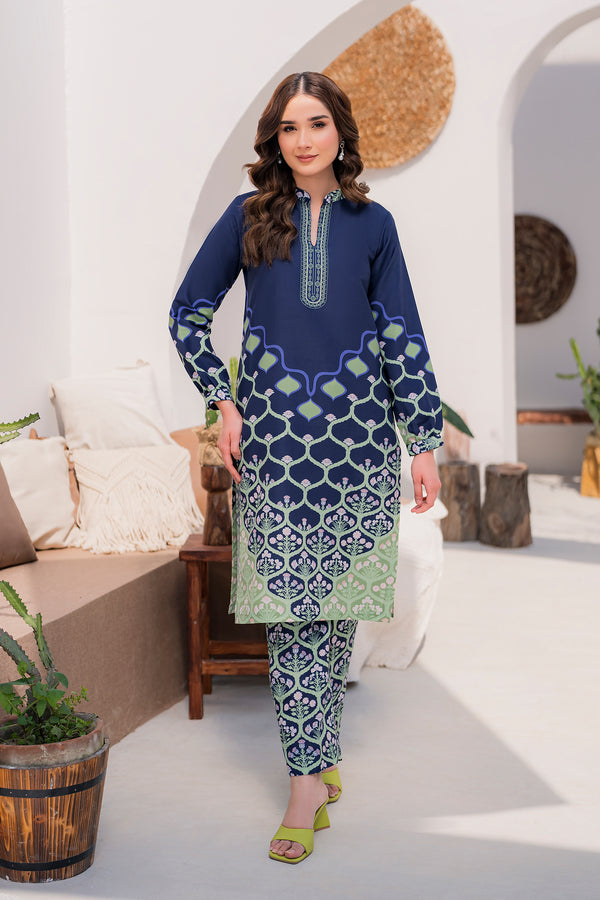 Hana | Floral Fiesta 24 | Blue Flora - Khanumjan  Pakistani Clothes and Designer Dresses in UK, USA 