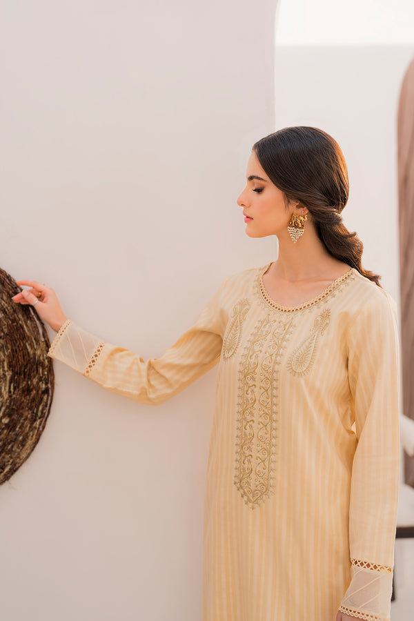 Hana | Zuri Zephyr | Ecru - Khanumjan  Pakistani Clothes and Designer Dresses in UK, USA 