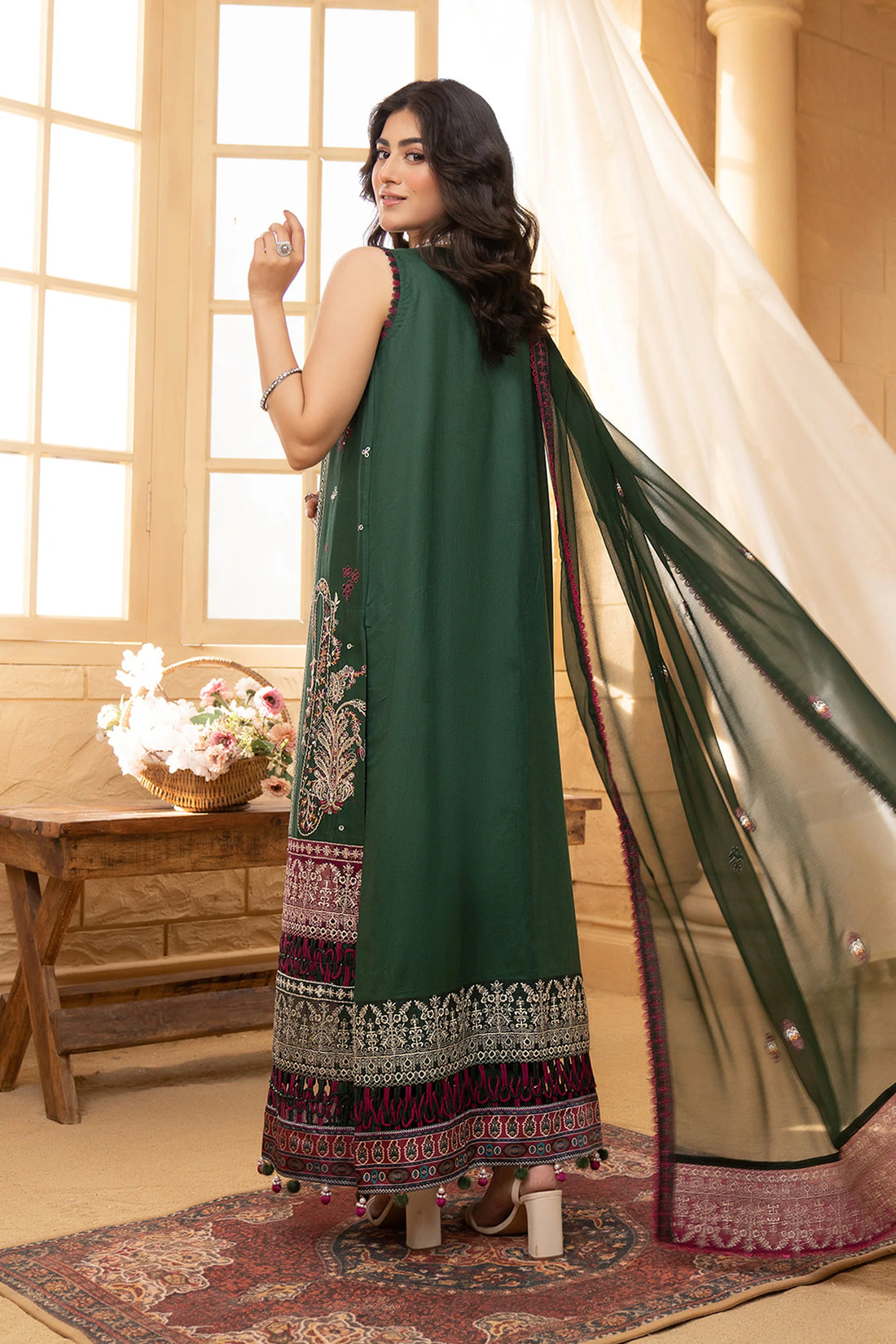 Hemstitch | Summer Luxury Lawn 24 | Bottle Green - Khanumjan  Pakistani Clothes and Designer Dresses in UK, USA 