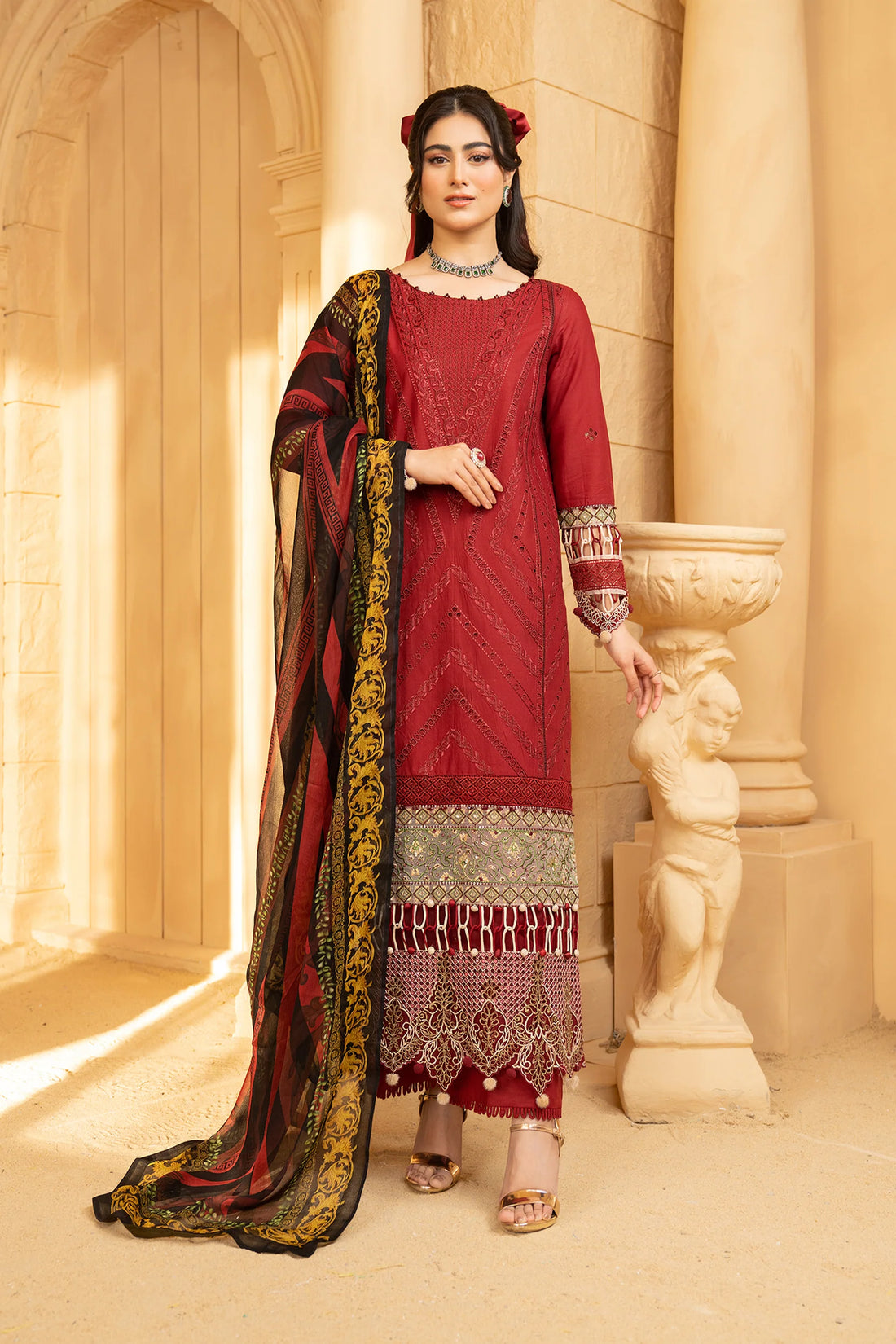 Hemstitch | Summer Luxury Lawn 24 | Cherry - Khanumjan  Pakistani Clothes and Designer Dresses in UK, USA 