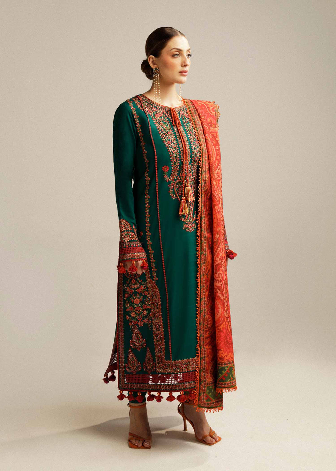 Hussain Rehar | Winter Shawl Khaddar 23 | Marjaan - Khanumjan  Pakistani Clothes and Designer Dresses in UK, USA 