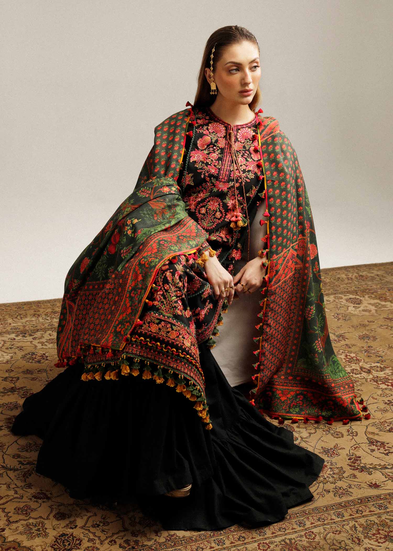 Hussain Rehar | Winter Shawl Khaddar 23 | Raat - Khanumjan  Pakistani Clothes and Designer Dresses in UK, USA 