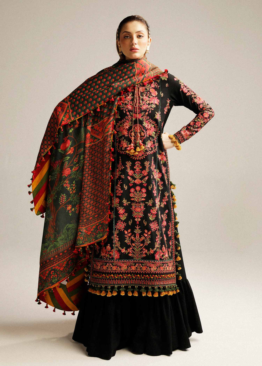 Hussain Rehar | Winter Shawl Khaddar 23 | Raat - Khanumjan  Pakistani Clothes and Designer Dresses in UK, USA 