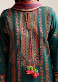 Hussain Rehar | Winter Shawl Khaddar 23 | Teal - Khanumjan  Pakistani Clothes and Designer Dresses in UK, USA 